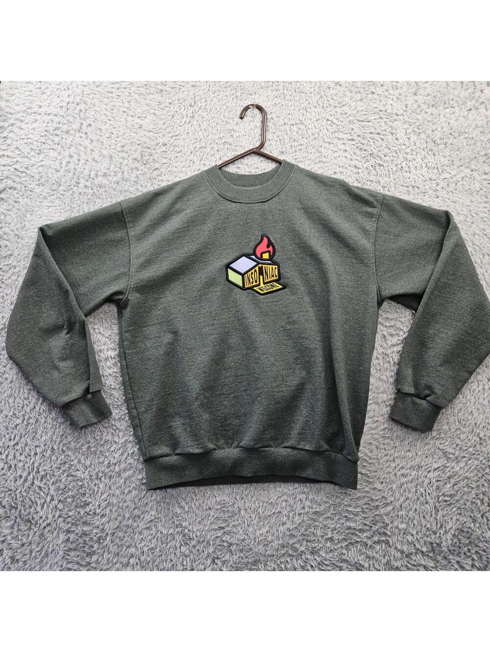 INSOMNIAC Bounce House Crewneck Sweatshirt XL Green Rave EDM House Dance Heavy